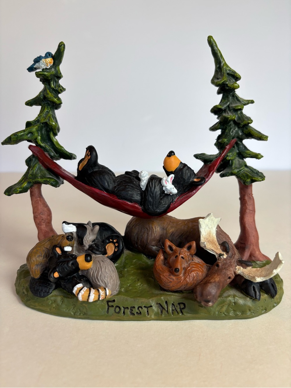 Bearfoots Forest Nap Figurine Jeff Fleming Big Sky Carvers Bear